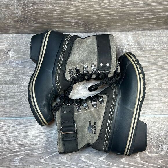 Sorel Winter Fancy Lace II Warm Waterproof Women’s Size 5 Black Kettle Boots - Picture 10 of 12